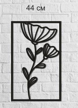 Тематическое деревянное панно на стену «цветок»3 фото