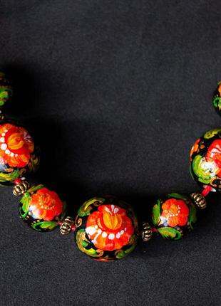 Бусы петриковская роспись