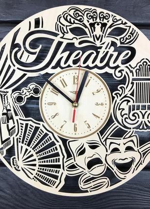 Концептуальные деревянные часы «театр»