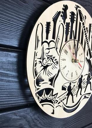 Декоративные настенные часы из дерева «электрическая гитара»2 фото