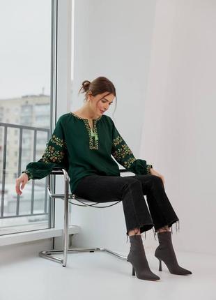 Вишиванка льняна жіноча дуже гарна4 фото