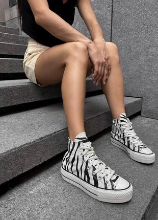 Кеди converse zebra3 фото