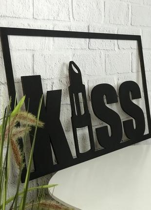 Тематическое настенное панно в салон красоты «kiss»2 фото