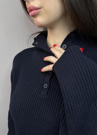 Укорочений трикотажний светр із коміром-хомутом zara4 фото