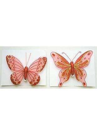 Декоратативний метелик 12см, 2 дизайни товар від виробника