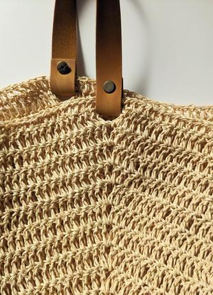 Плетений шопер, солома