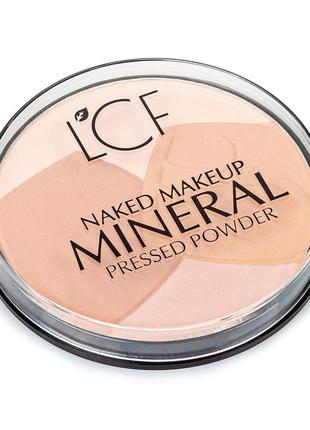 Мінеральна пудра для обличчя lcf naked makeup mineral pressed powder тон 1, 2 10 г1 фото