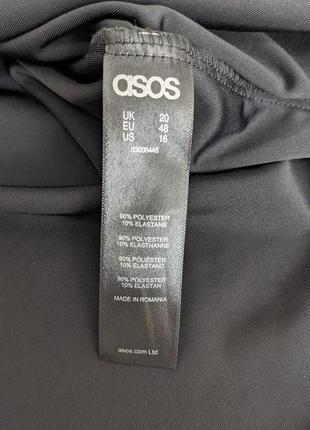 Черная велюровая миди юбка большого размера asos #34926 фото