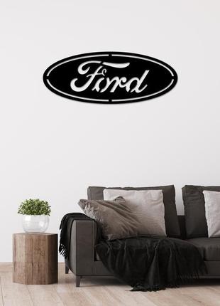 Автомобильный значок ford из дерева для декора (wd-1630)