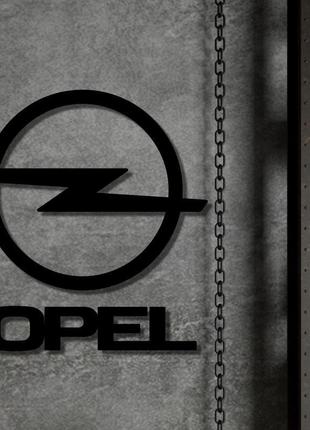 Большой деревянный логотип opel в интерьер (wd-1810)