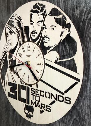 Концептуальний настінний годинник в інтер'єр «thirty seconds to mars» cl-03152 фото