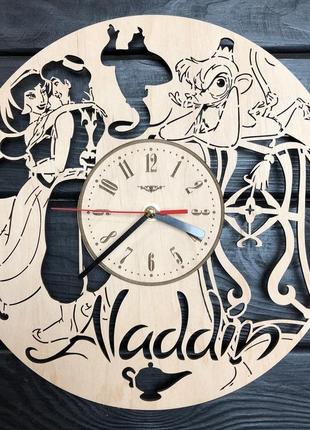 Дитячий настінний годинник з дерева «aladdin» cl-0351
