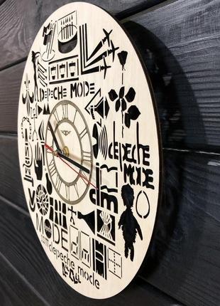 Оригінальний настінний годинник з дерева «depeche mode» cl-03682 фото