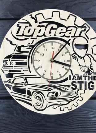 Концептуальний настінний годинник з дерева «top gear» cl-0484