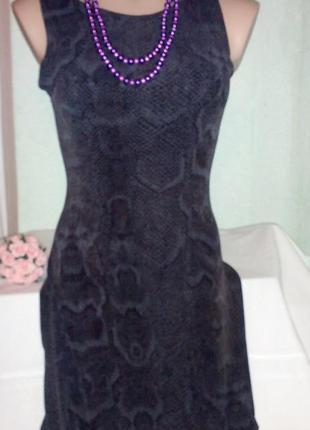 Базовое эластичное  мини платье по фигуре,в рубчик,44-52разм, dupont