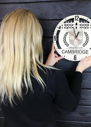 Оригінальний настінний годинник з дерева «кембридж» cl-06195 фото