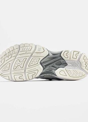 Мужские кроссовки белые с серебрянымasics gel kayano "white/silver"4 фото