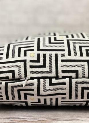 Подушка ромб, подушка геометрія, подушка чорно-біла, подушка чорна2 фото