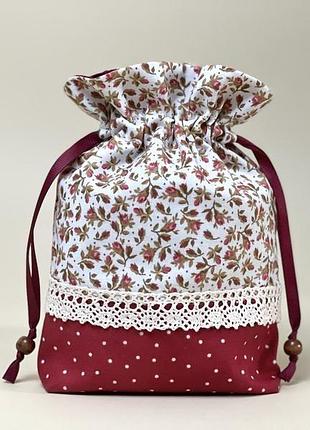 Подарунковий мішечок з мереживом