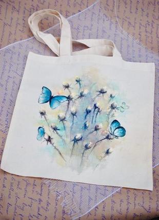 Еко-сумка "метелики"1 фото
