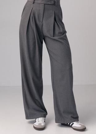 Жіночі класичні штани зі складками артикул: 089721 фото