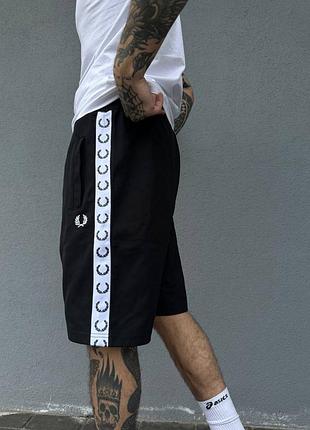 Шорты fred perry original / коллекция 2024, шорты на лампасах мужские подростковые fred perry