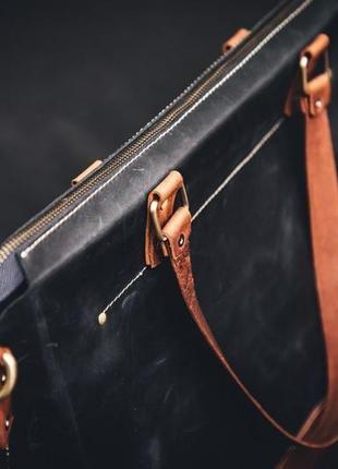 Женская кожаная сумка "julia new" сумка-шоппер / сумка месседжер для документов  и ноутбука4 фото