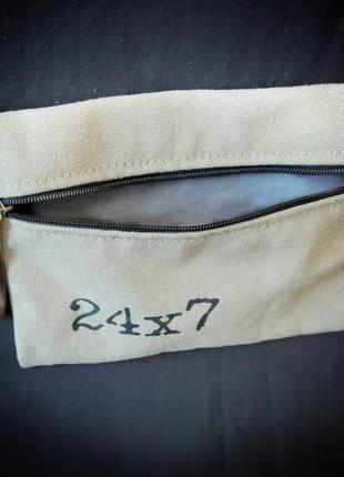 Женская сумка-трансформер из канваса и натуральной кожи(бежевый +коричневая кожа)7 фото