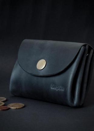 Маленький женский кожаный кошелек с отделением для монет (коньячный) /подарок для девушки7 фото