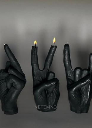 Set of hand gesture candles - набір свічок жестів руки \ набор свечей жестов руки2 фото