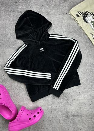 Велюровая кофта adidas original худи