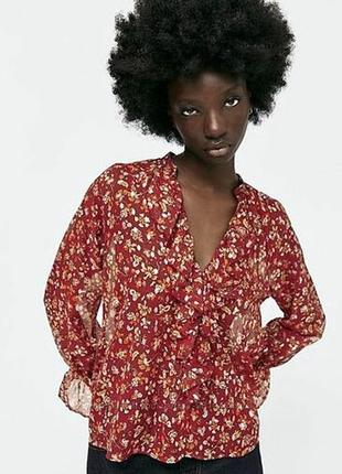 Акция 🎁 стильная блуза рубашка zara

в цветочный принт h&amp;m asos2 фото