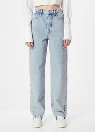 Новые классные прямые голубые джинсы topshop