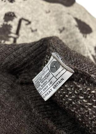 Шикарный винтажный шерстяной свитер black sheep англия ирландия3 фото