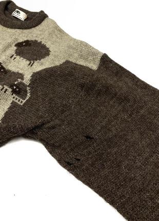 Шикарный винтажный шерстяной свитер black sheep англия ирландия5 фото