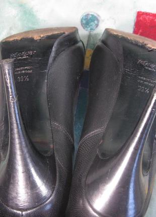 Ysl yves saint laurent короткие черные ботинки тонкий каблук имталия размер 39,510 фото