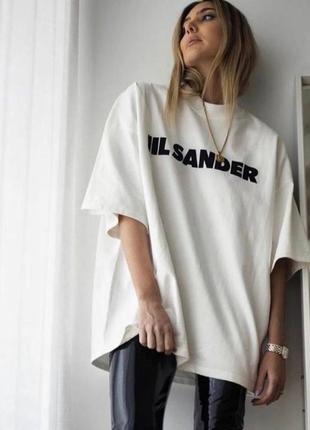 Белая футболка длил сандер jil sander