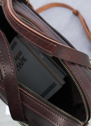 Кожаная сумка "бизнес сумка" кожа crazy horse, цвет шоколад6 фото