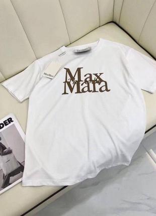 Стильная базовая футболка max mara макс мара белого цвета♥️1 фото