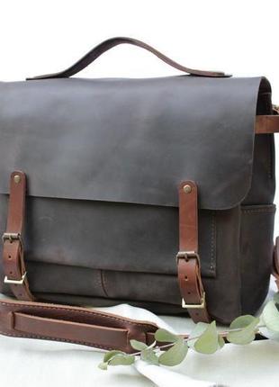 Чоловіча шкіряна сумка через плече. шкіряна чоловіча сумка.