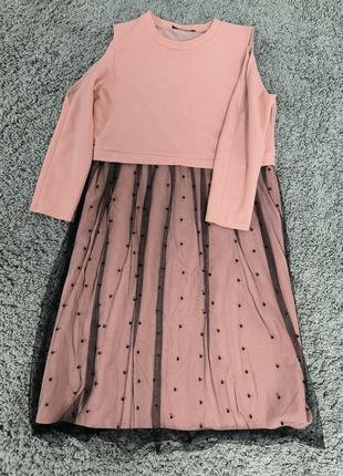 Сукня персикова 42-441 фото