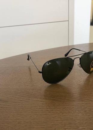 Солнцезащитные очки ray-ban aviator large metal rb 3025 002/48 58 мм. tinted dark grey polar7 фото