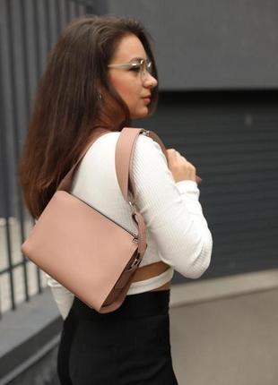 Шкіряна сумка "україна" шкіра гранд, колір рожевий