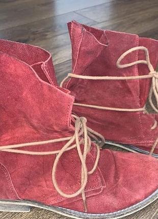 Ботинки 38р 100% замш