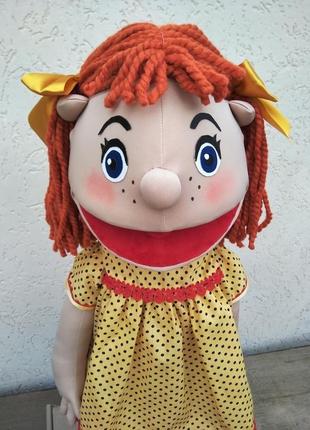 Рыжуля кукла на руку с открывающимся ртом2 фото