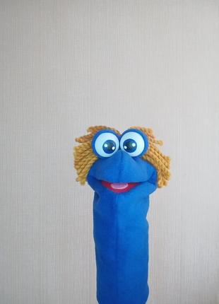 Чапа синій іграшка на руку з відкидним ротом