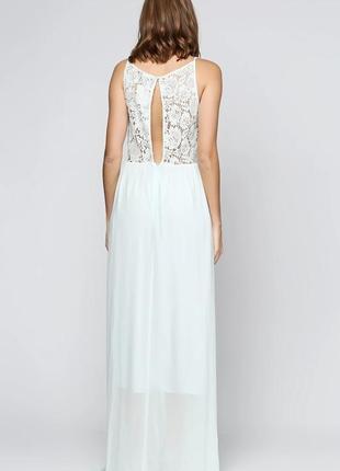 Длинное вечернее, выпускное шифоновое платье h&m.