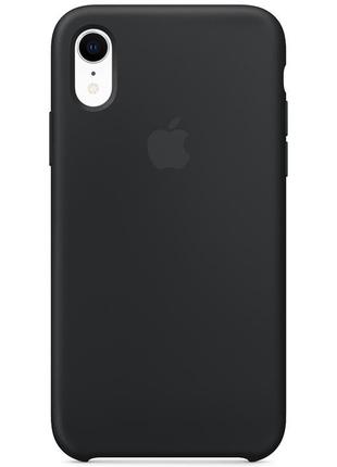 Silicone case iphone 6plus/8/8plus/se/xr/x/xs/11/12 black qscreen3 фото