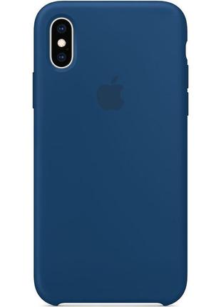 Silicone case iphone 8/8plus/se/xr/x/xs/11/12 blue horizo qscreen