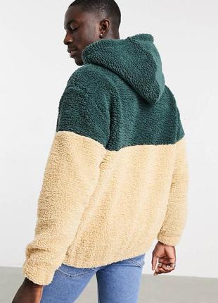 Asos sherpa чоловіча флісова куртка-кофта шерпа2 фото